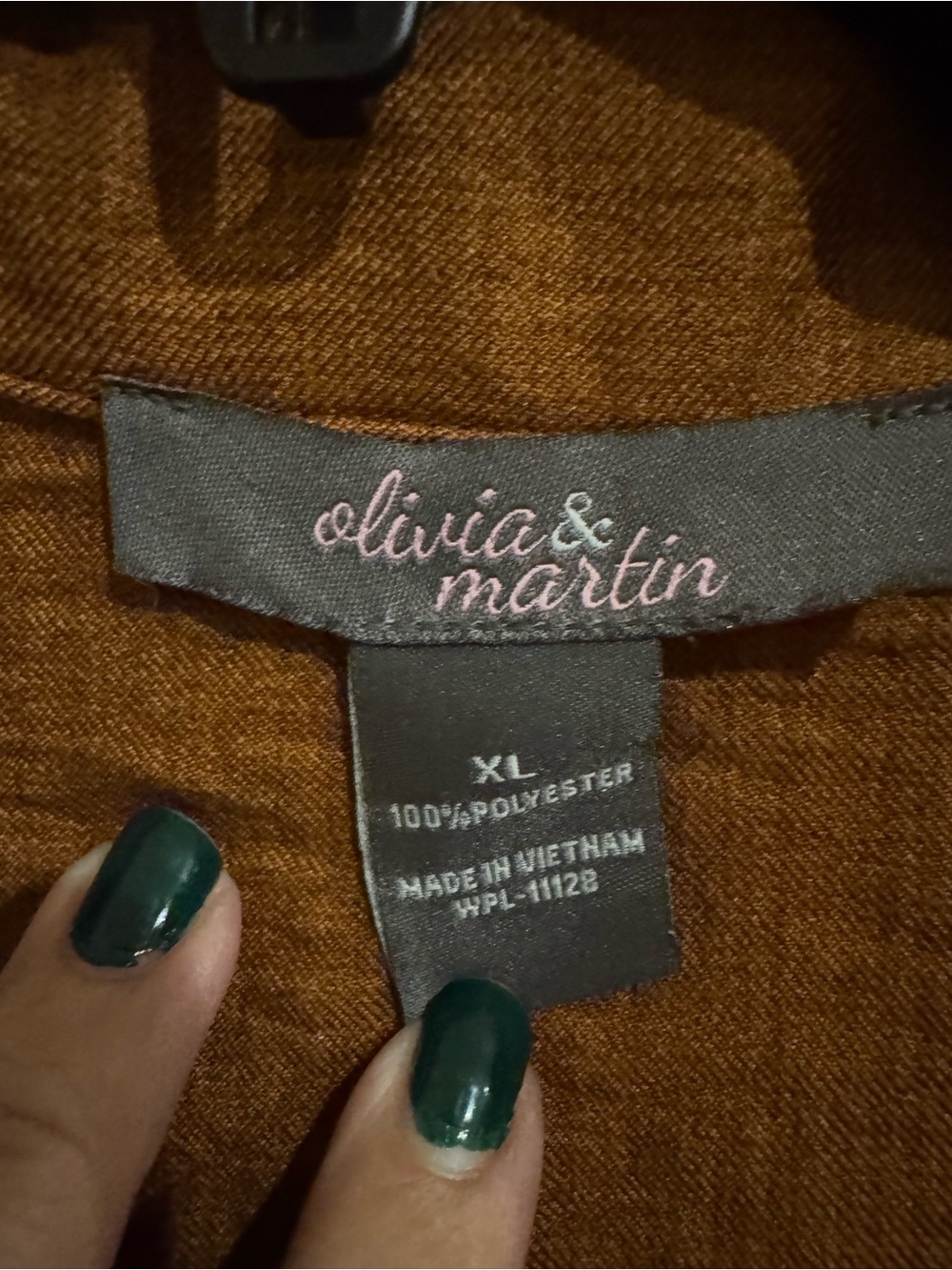 Rust Textured Utility Crop Jacket with Front Pockets - Picture 2 of 3